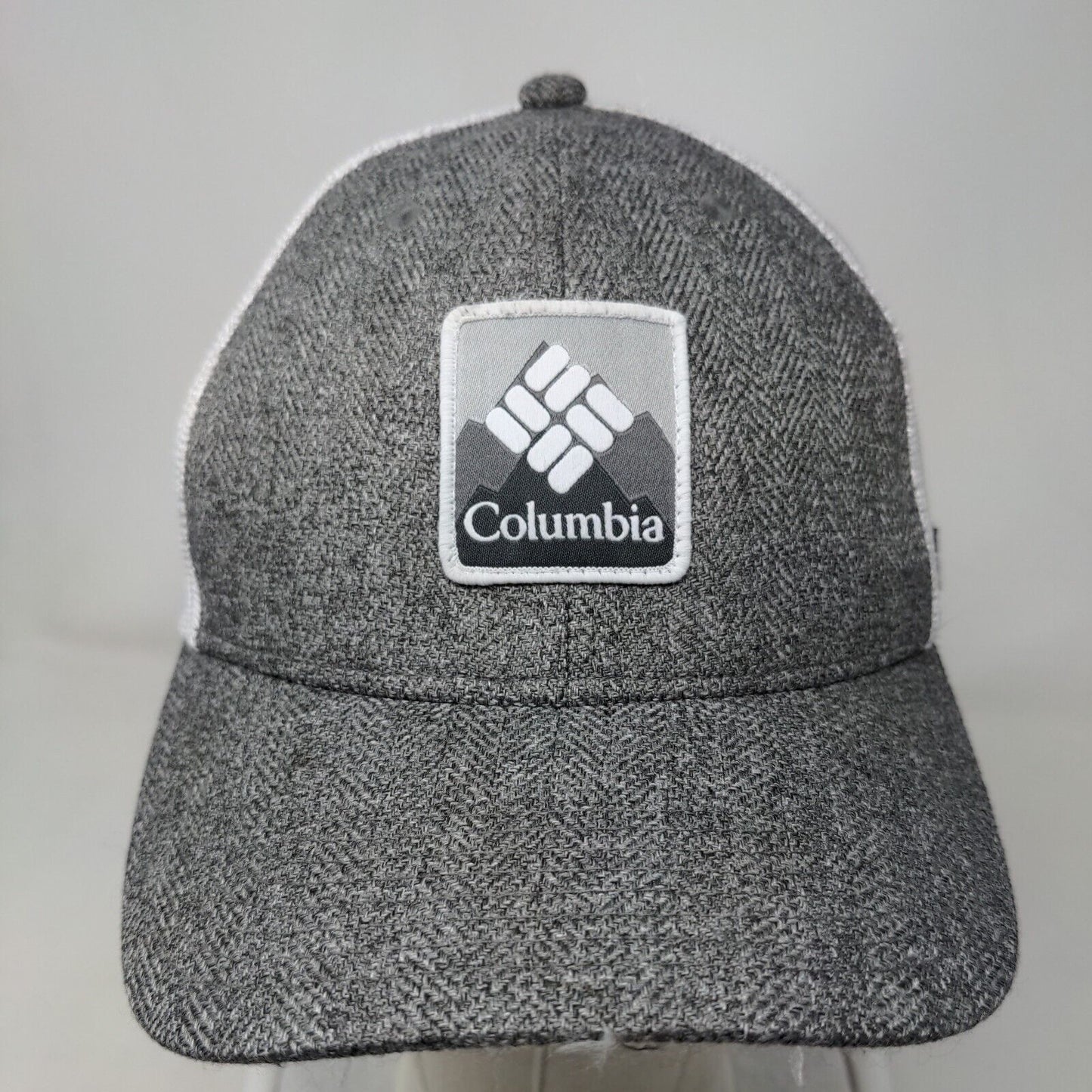 Columbia Snapback Trucker Hat Gray One Size Adjustable Mesh Back Polyester