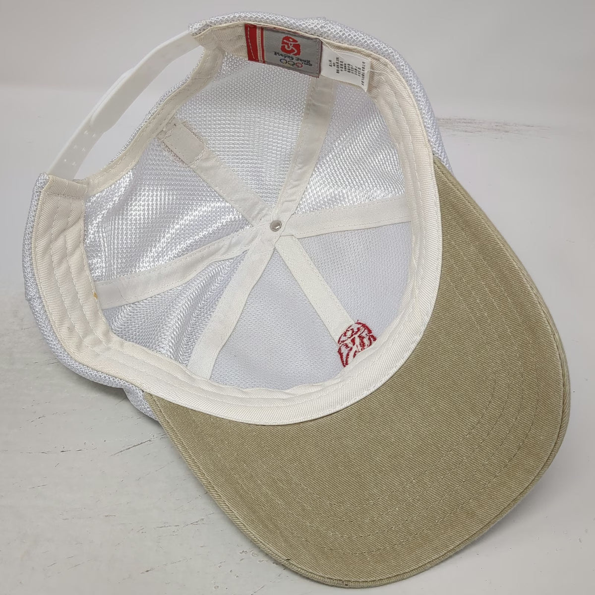 Beijing 2008 Olympics Official Mesh Trucker Hat White Beige Snapback W/Tags