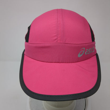 Asics Strapback Hat Pink One Size Adjustable Black Trim Running Outdoor