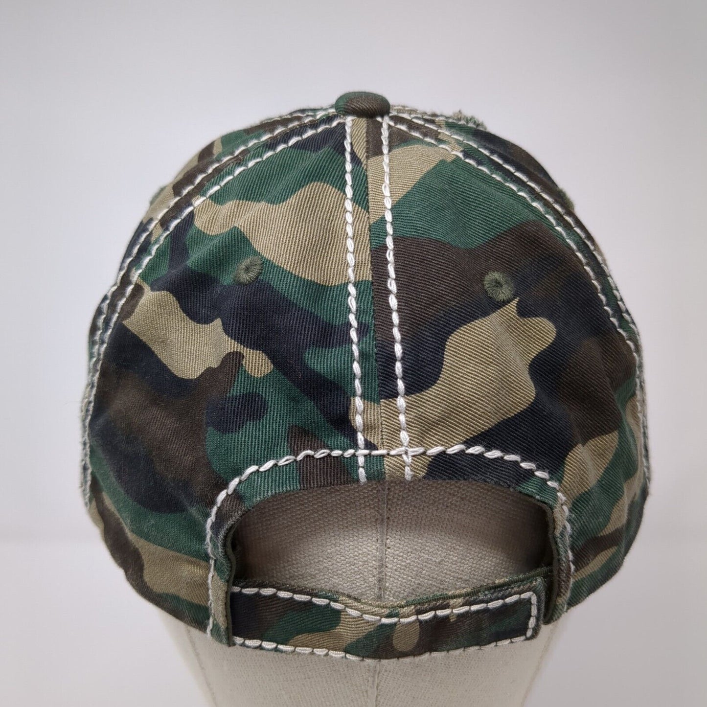 This Heifer Don't Take No Bull Strapback Hat Camouflage OS Distressed KB ETHOS