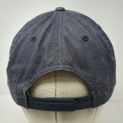 Columbia Snapback Blue One Size Leather Patch Denim Sportswear Hat Adjustable