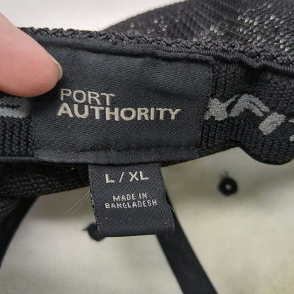 Port Authority Baseball Cap Gray XL Fitted Sawtooth Concepts Mesh Back Logo Hat