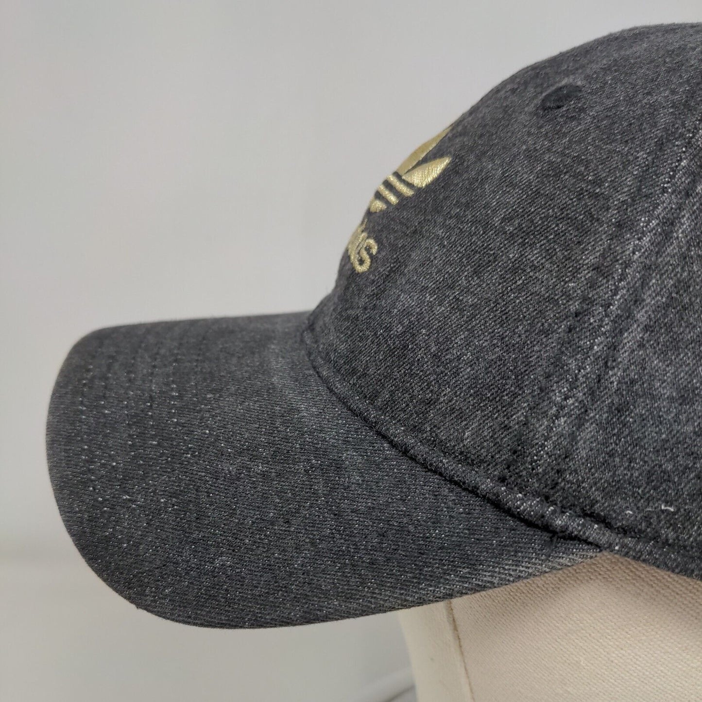 Adidas Slideback Hat Black OSFM Adjustable Embroidered Trefoil 6 Panel Cotton