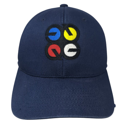 Quad Fitted Hat Blue XL Embroidered Logo Solid Flexfit Port Authority