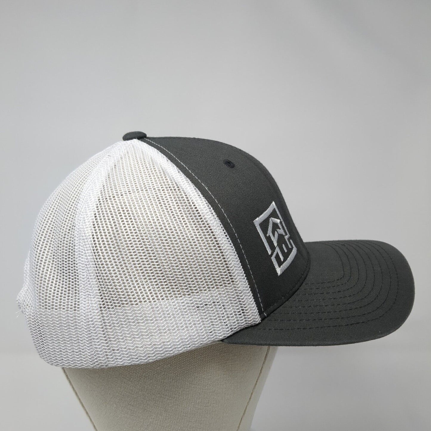 Fathom Realty Snapback Mesh Back Trucker Hat Gray One Size Yupoong