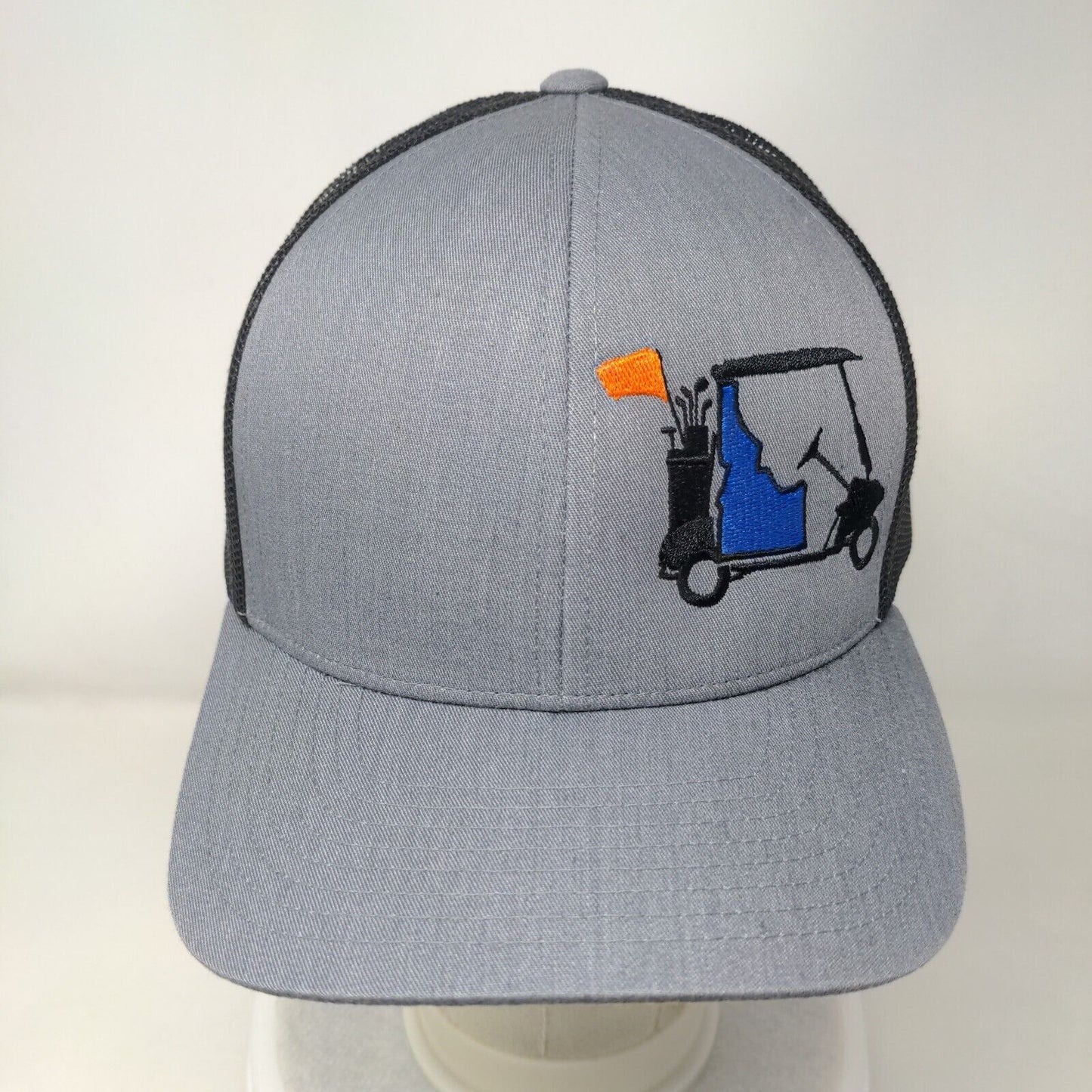 Golf Cart Snapback Mesh Back Trucker Hat Gray One Size Mesh Back Pacific