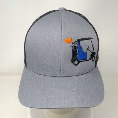 Golf Cart Snapback Mesh Back Trucker Hat Gray One Size Mesh Back Pacific