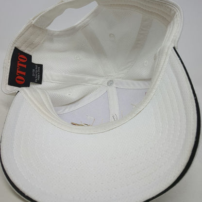 OTTO White Baseball Cap One Size Cooper Construction Cow Logo Strapback Hat