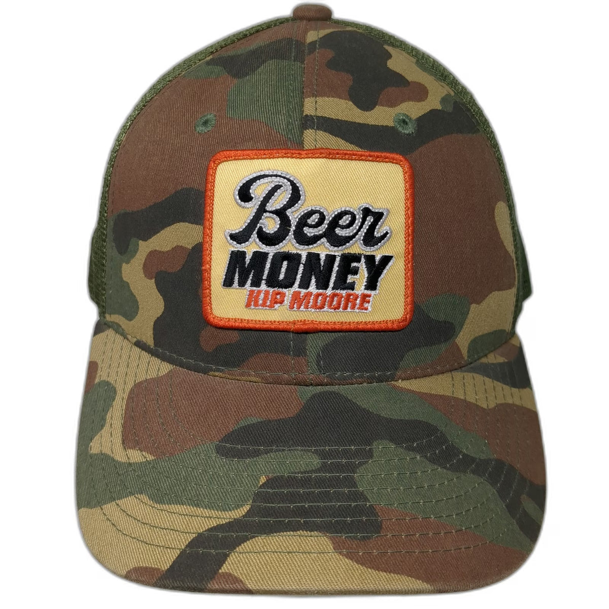 Decky Beer Money Kip Moore Trucker Hat Green OSFM Camo Mesh Snapback Cap Music