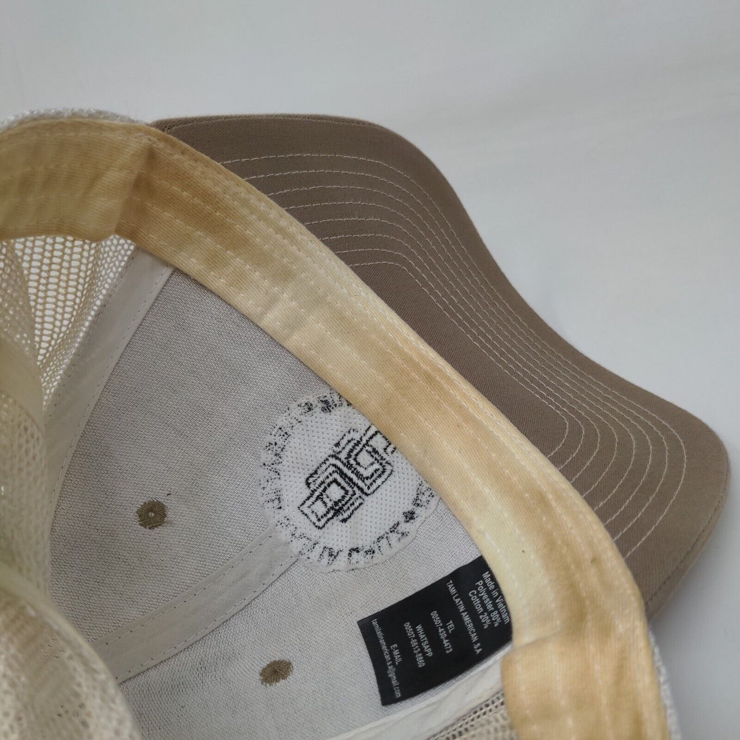Desafio Santa Cruz Snapback Mesh Back Trucker Hat Tan One Size Tami
