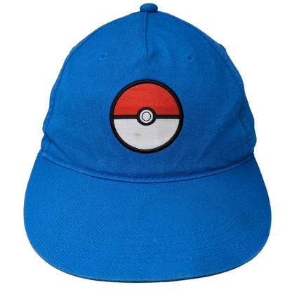 Pokemon Boy's Snapback Hat Blue Size OS Embroidered Poke Ball Logo