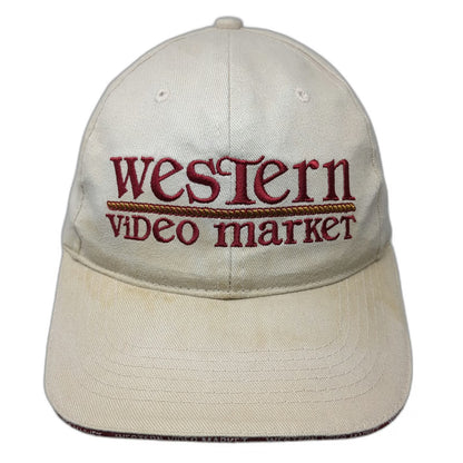 Western Video Market Cattle WVM Beige Baseball Cap One Size Cotton Strapback Hat