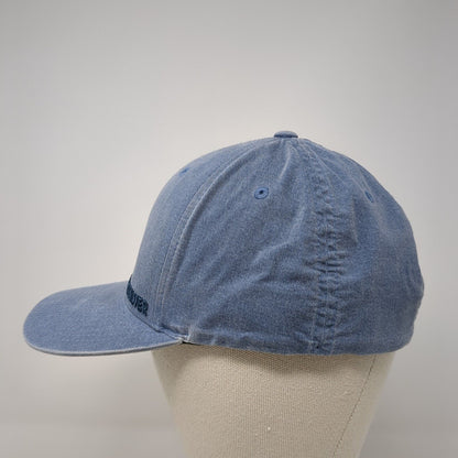 Quiksilver Flexfit Fitted Hat Blue L/XL Lightweight Embroidered Vented Holes