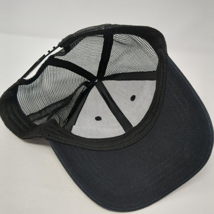 USA Flag Snapback Trucker Hat Black One Size Adjustable Mesh Back Patriotic