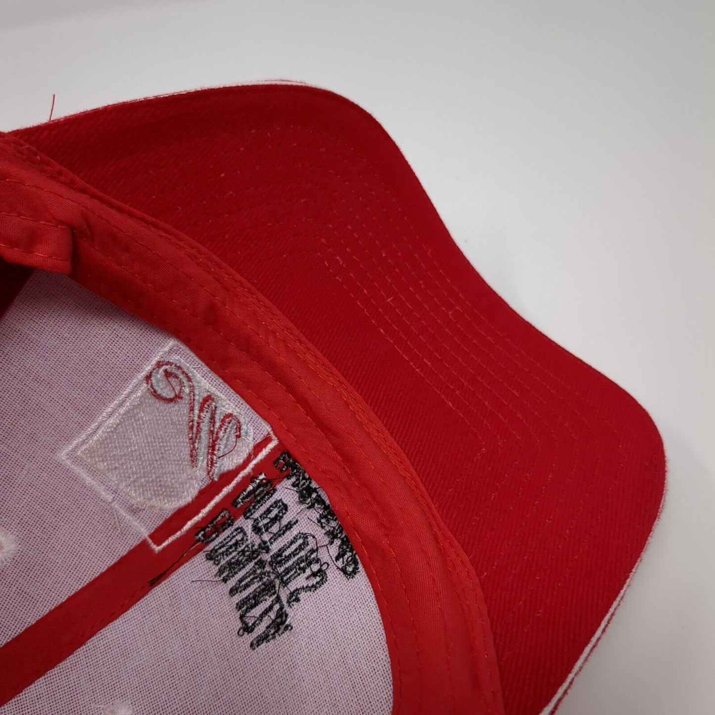 Bonanza Motors Burley ID Strapback Hat Red OSFM Embroidered Otto