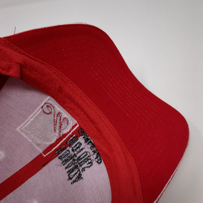 Bonanza Motors Burley ID Strapback Hat Red OSFM Embroidered Otto