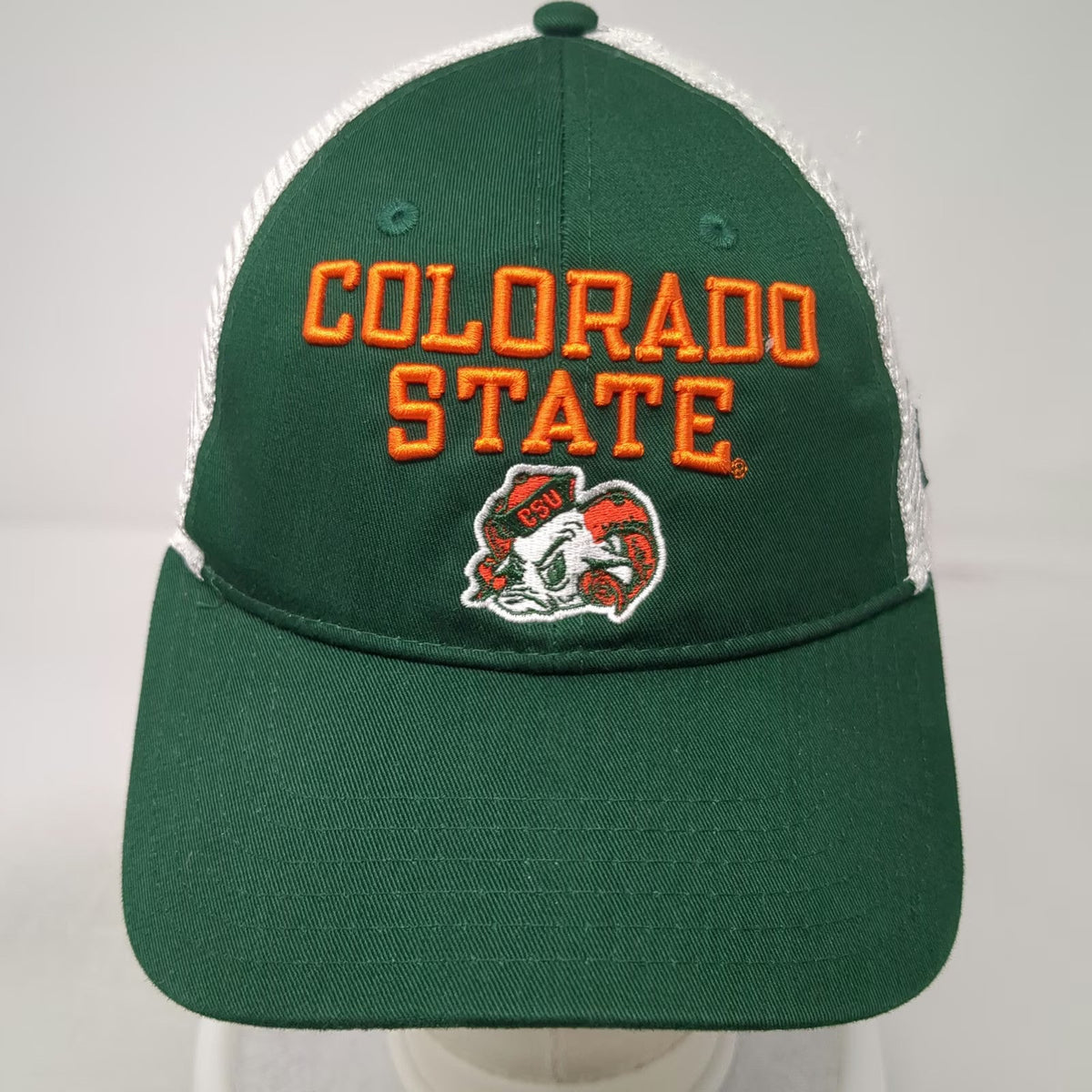 Colorado State Rams NCAA Under Armour Trucker Hat Green White Orange OSFM Snap