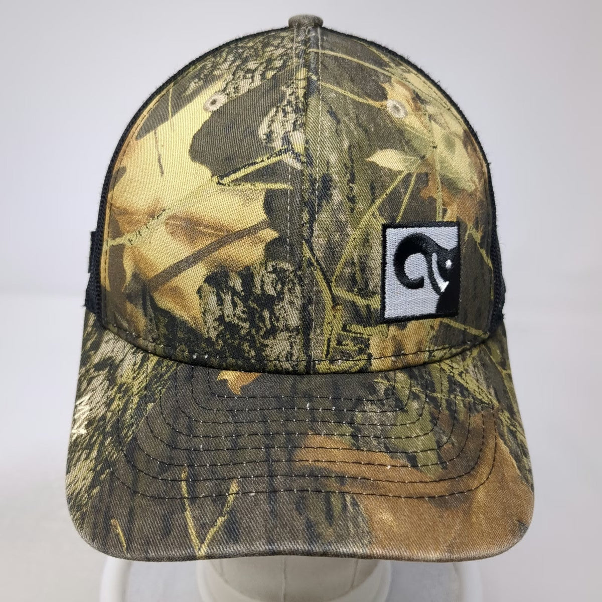 Max Trucker Hat Green One Size Camo HIAB Logo Mesh Snapback Load Handling Gear