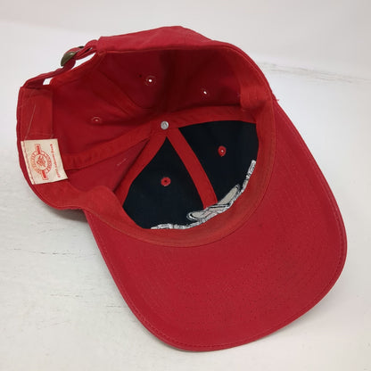 Budweiser Baseball Cap Red One Size Slideback Embroidered Logo 2003 Cotton Hat