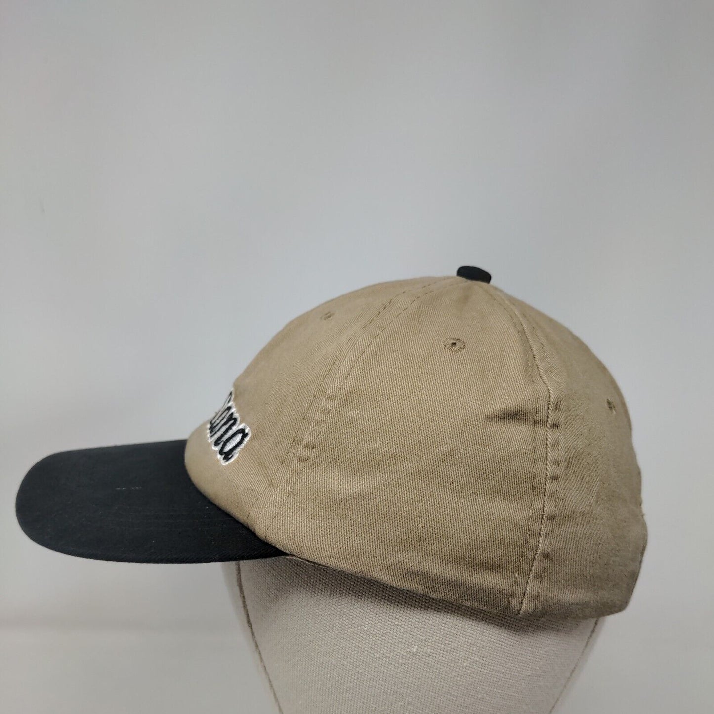 Punta Cana Slideback Hat Tan One Size Embroidered Colorblock 6 Panel