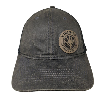 Vikings The Fight Is What Feed Us Trucker Hat Gray OS Mesh Back Port Authority