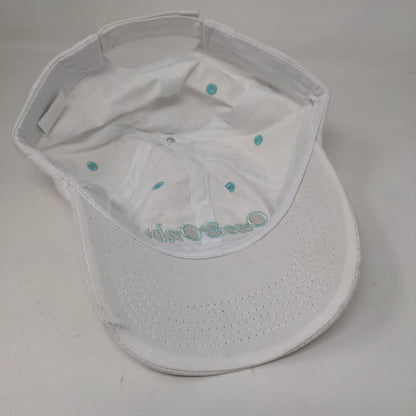 One & Only Palmilla Strapback Hat White OSFM Adjustable Embroidered Cotton