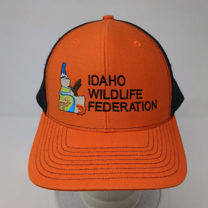 Idaho Wildlife Federation Snapback Trucker Hat Orange OS Adjustable Richardson