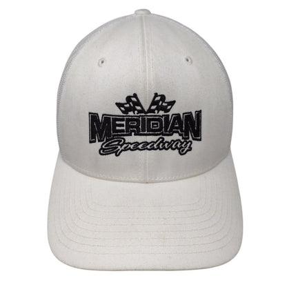 Meridian Speedway Snapback Trucker Hat White OS Adjustable Mesh Back Richardson