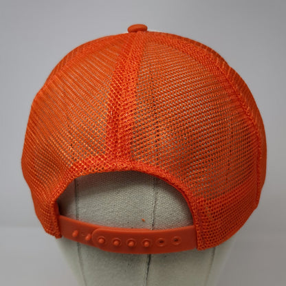 AHS Trucker Hat Orange White 7 5/8 Great Western Aeroplane Factory Mesh Back