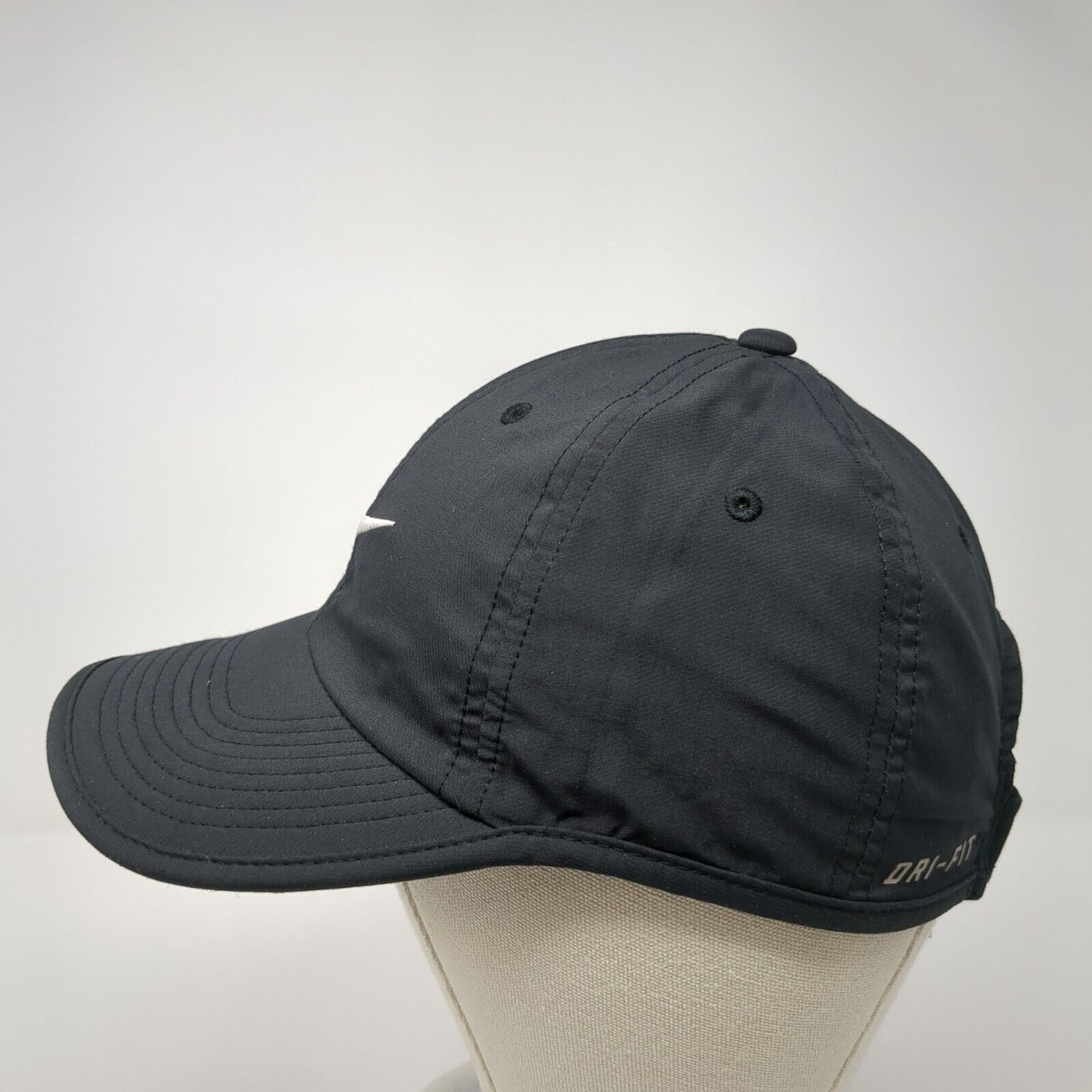 Nike Dri-Fit Strapback Hat Black One Size Adjustable Heritage86 Swoosh