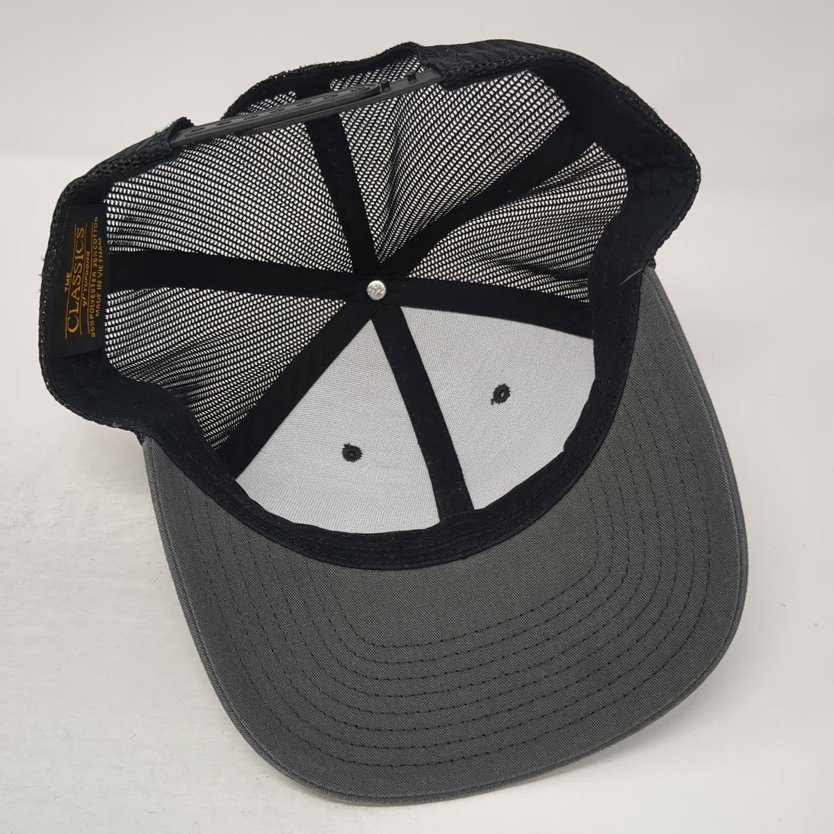 Yupoong Deviant Ink Trucker Hat Gray One Size Snapback Mesh Back Mountain Patch