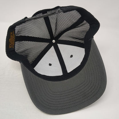 Yupoong Deviant Ink Trucker Hat Gray One Size Snapback Mesh Back Mountain Patch
