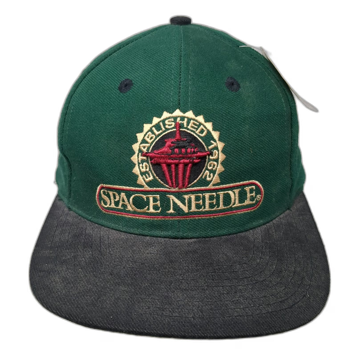 Ahead Space Needle Seattle Established 1962 Hat Green Black Snapback One Size