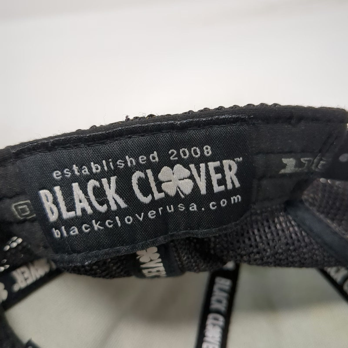 Black Clover Trucker Hat One Size Snapback BC Live Lucky American Flag Patch 110
