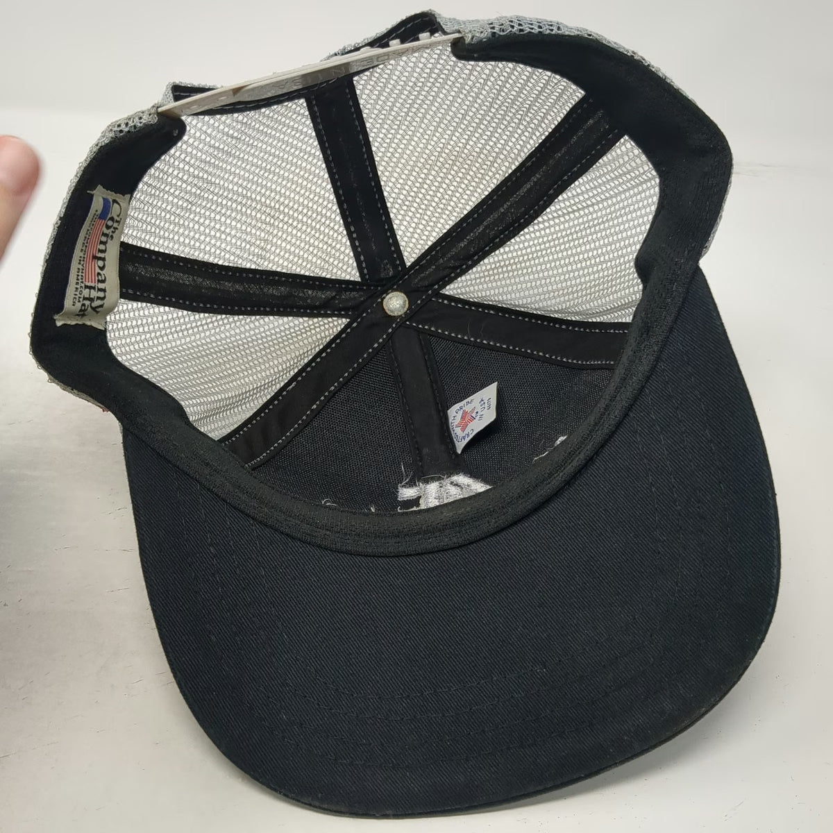 The Company Hat Trucker Hat Black OSFM Mesh Snapback Made USA Alexander Clark