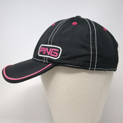 PING Baseball Cap Black Pink White One Size Performance Golf Contrast Stitch Hat