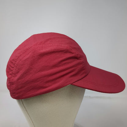 Baseball Cap Red One Size Nylon Lightweight Elastic Back Blank Plain Sun Hat