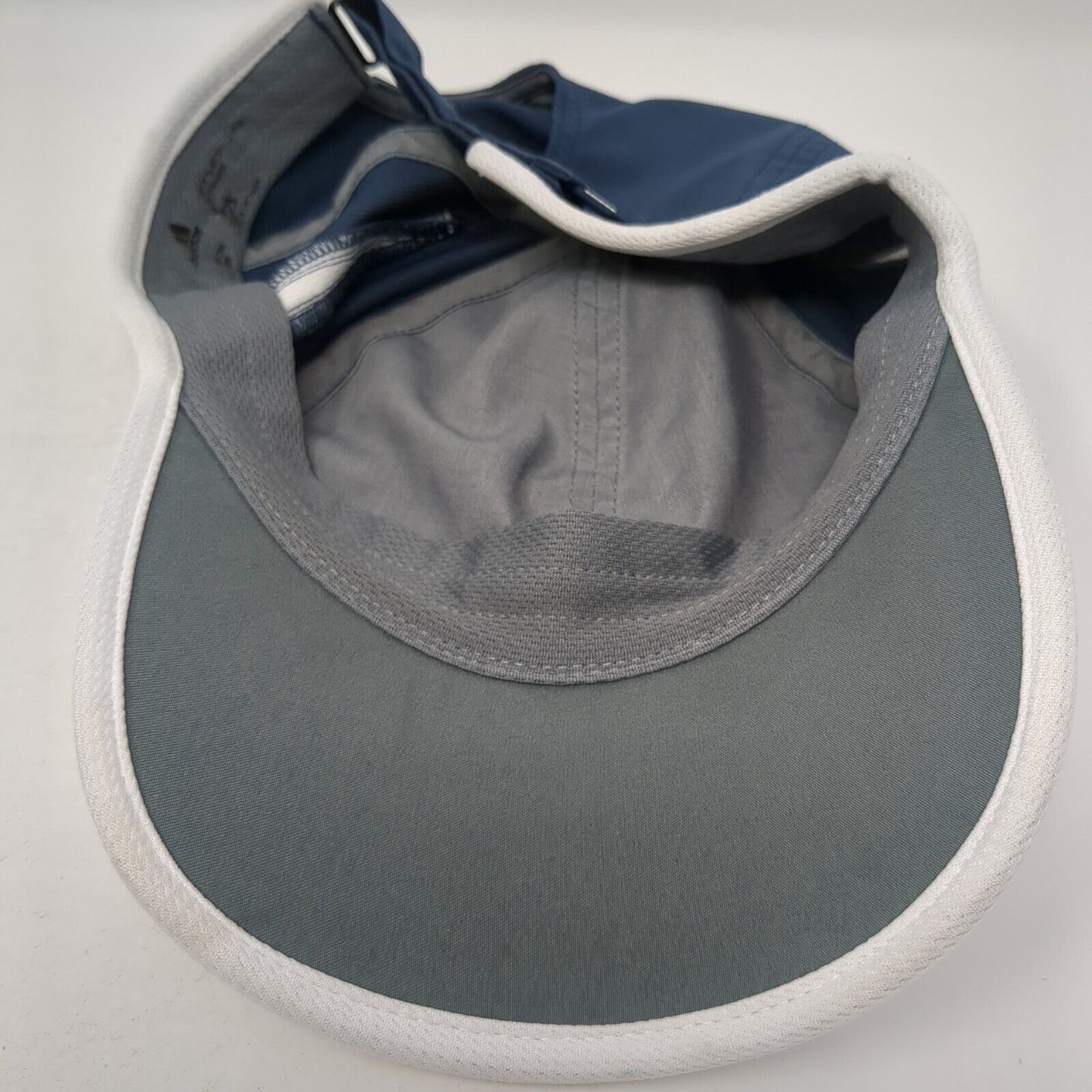 Adidas 3 Stripes Strapback Hat Blue One Size Adjustable White Trim