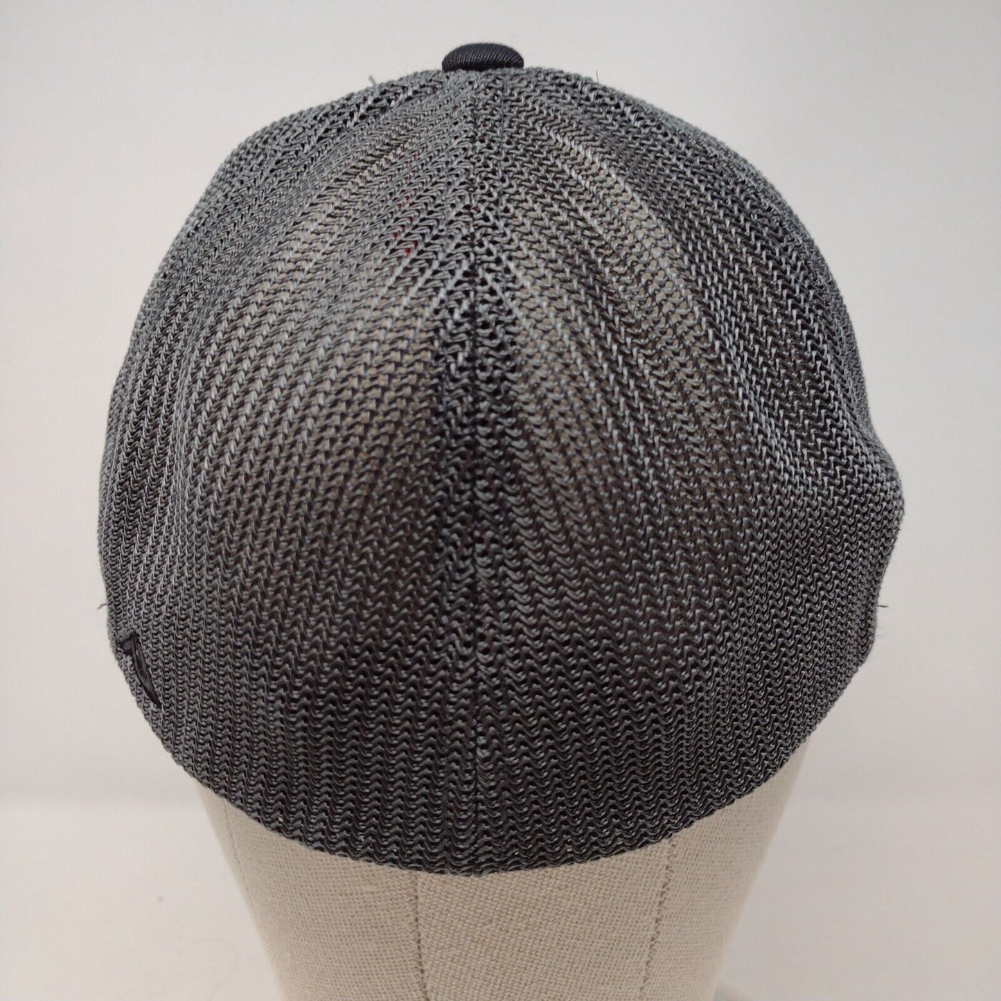 ESI Fitted Mesh Back Trucker Hat Gray L-XL Embroidered Colorblock