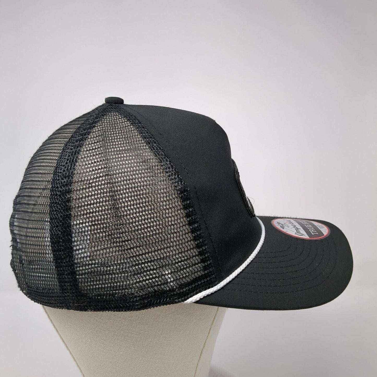 Off Hours Snapback Rope Trucker Hat Black One Size True Fit Imperial