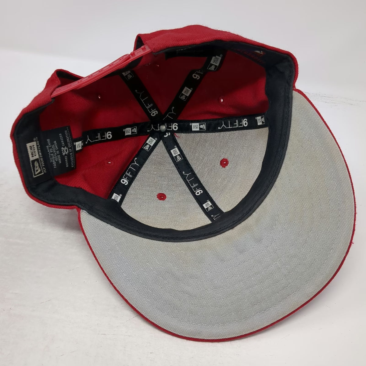 St. Louis Cardinals MLB New Era Snapback Hat Red OSFM Wool Flat Brim 9FIFTY Grey