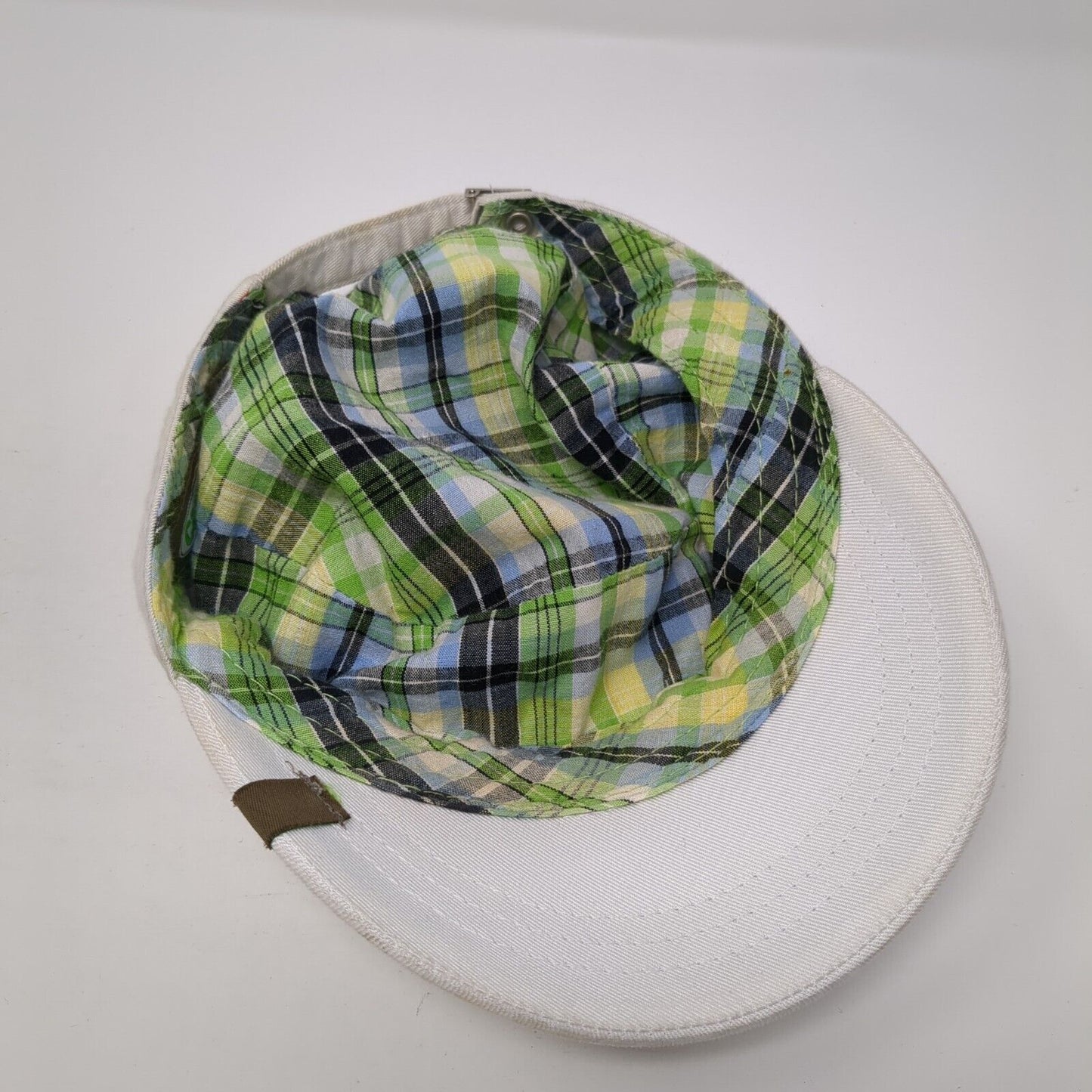 Cariloha Bamboo Slideback Army Hat White One Size Adjustable Pocket