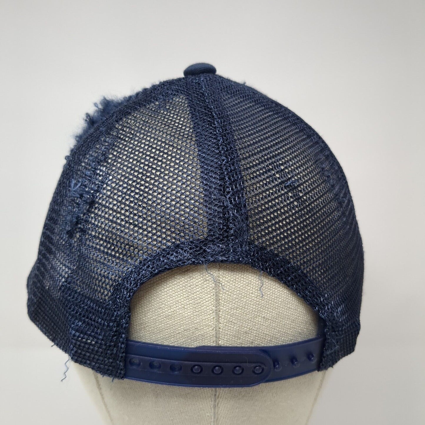 Stitch Just Chillax Snapback Rope Trucker Hat Blue 57-60cm Mesh Back