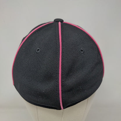 Adidas Cancer Awareness Fitted Hat Black S/M Lightweight Embroidered 6 Panel