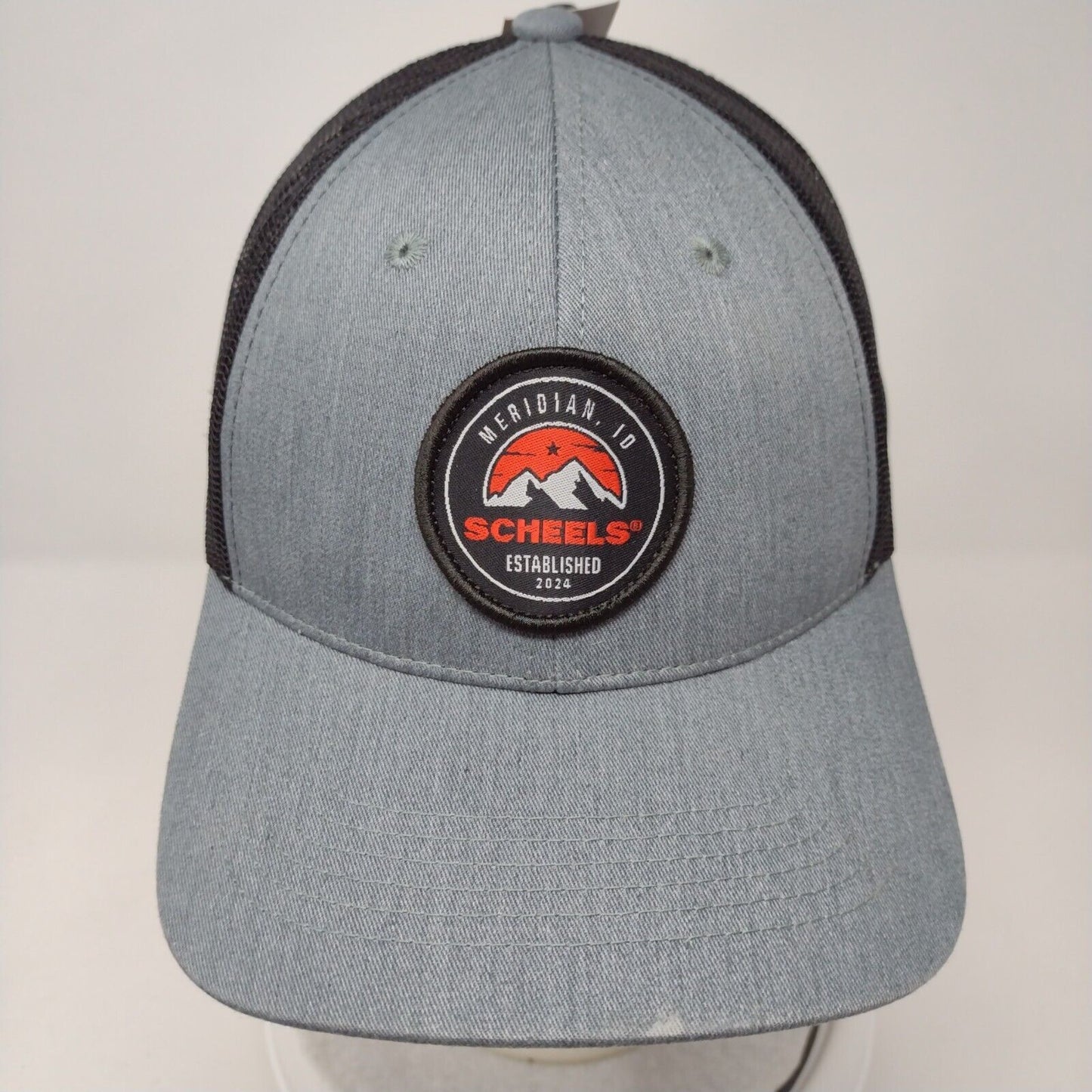 Meridian ID Scheels Est 2024 Snapback Trucker Hat Gray OSFM Mesh Back W/Tags