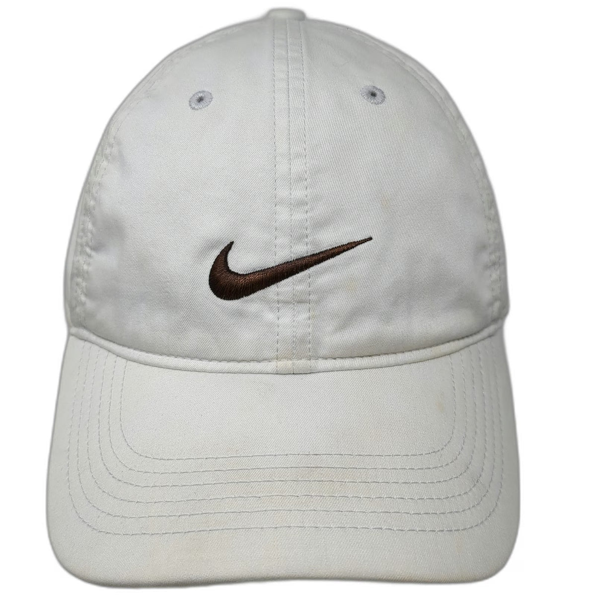 Nike Baseball Cap Beige One Size Heritage86 Dri-FIT Leather Slideback Swoosh Hat