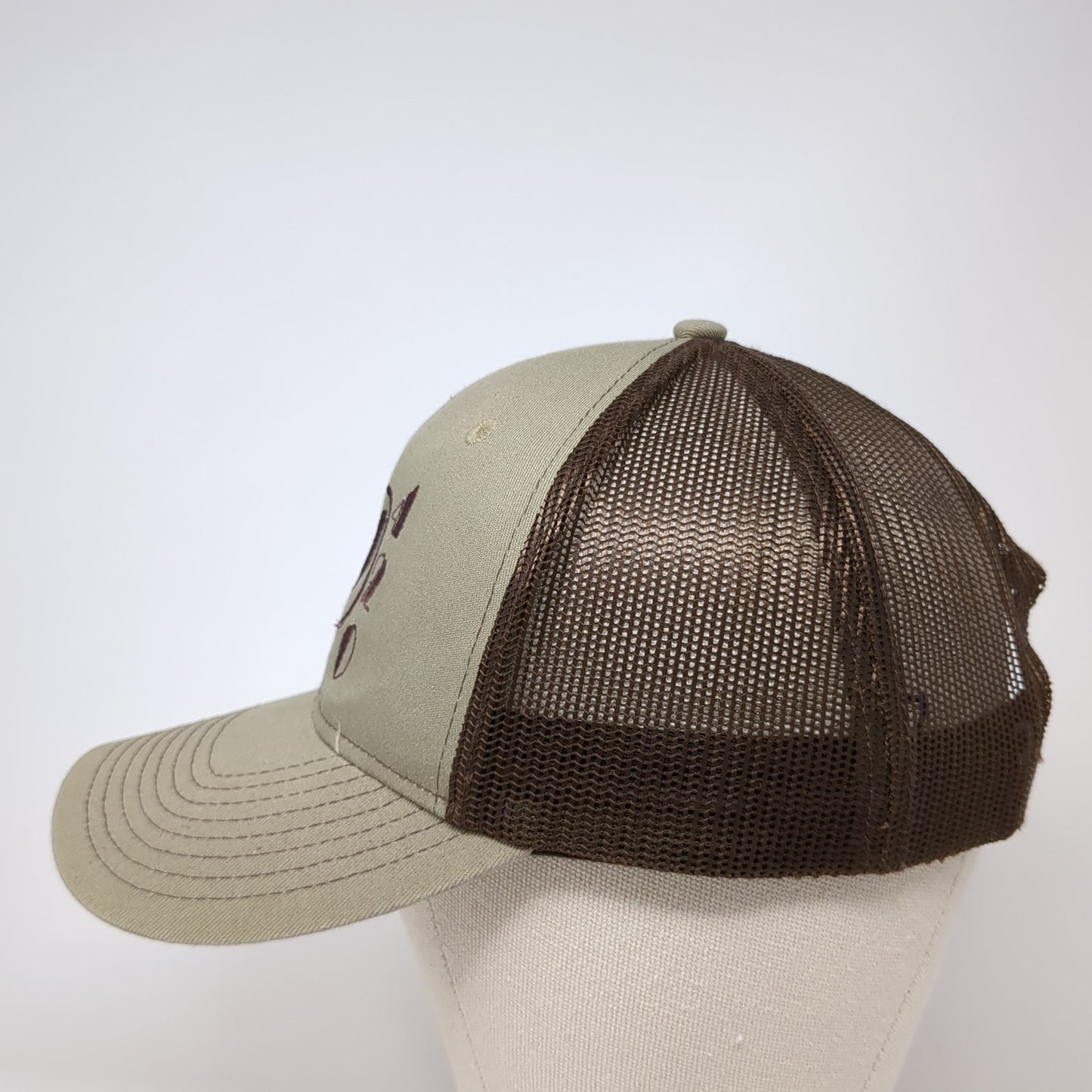 W 420 Snapback Mesh Back Trucker Hat Brown One Size Port Authority