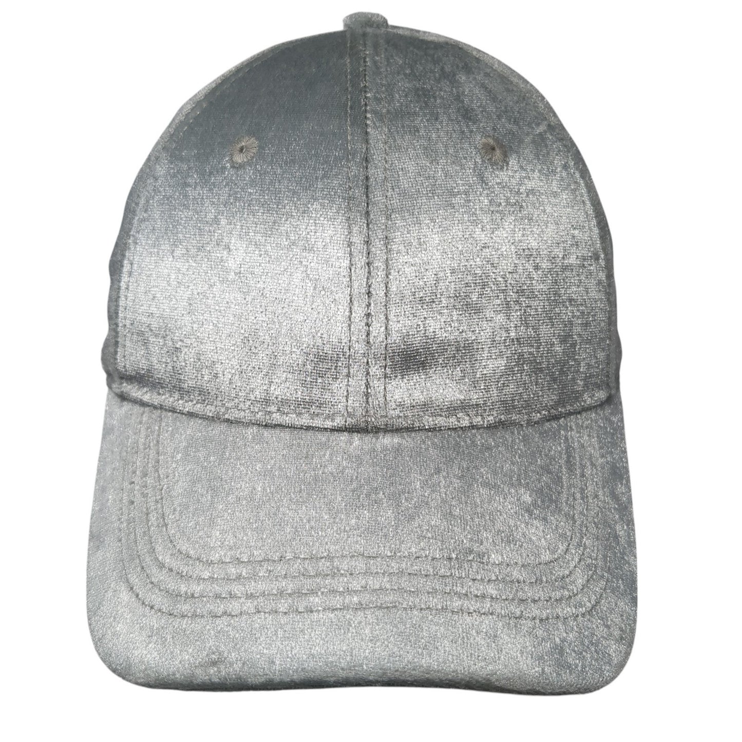 Michael Stars Slideback Baseball Cap Gray One Size Adjustable Metallic Blank
