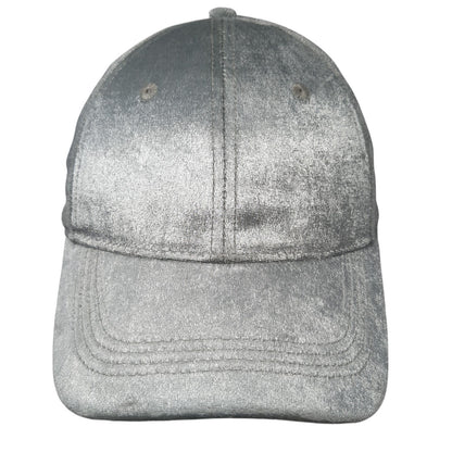 Michael Stars Slideback Baseball Cap Gray One Size Adjustable Metallic Blank
