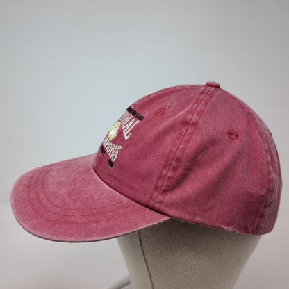 Lead Shot Red Baseball Cap OS NCAA 2001 National Champions Montana Hat Vintage